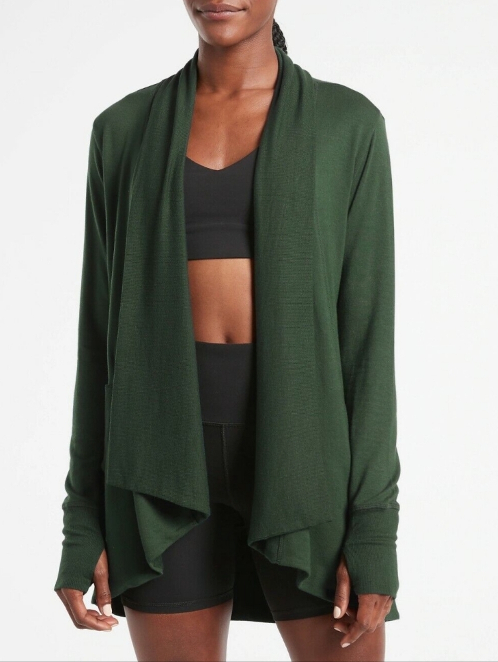 Athleta Grass Green Nirvana Pranayama Wrap Cardigan –